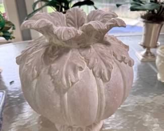 White ceramic cabbage leaf vase