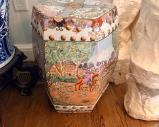 Asian porcelain garden stool