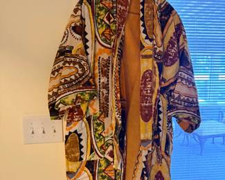Colorful patterned dashiki-style shirt