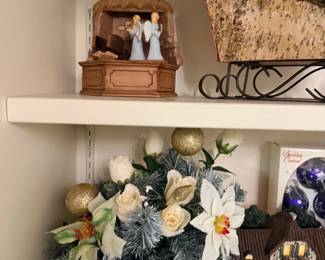 Christmas floral centerpiece and decor
