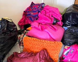 Pile of jackets and clothing