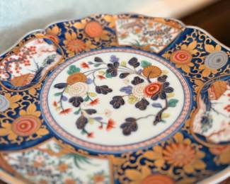 Imari porcelain plate with floral design