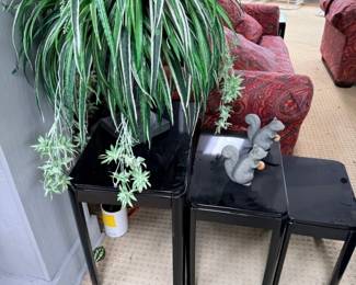 Black lacquer nesting tables