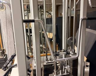 Home gym cable weight stack