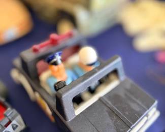 Vintage toy trucks and vehicles