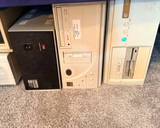 Vintage desktop computer towers
