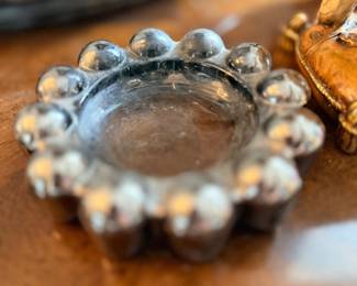 Silver beaded-edge dish