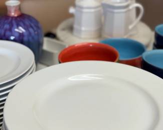 White plates and dishware