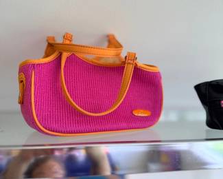 Pink and orange handbag