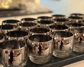 Mercury glass roly poly tumblers