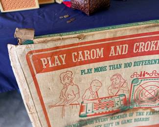 Vintage Carom and Crokinole game board