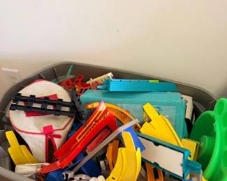 Bin of children's toys