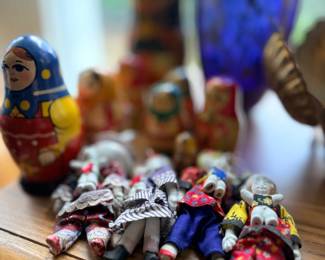 Russian nesting dolls and folk figures