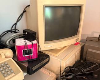 Vintage computer and telephones