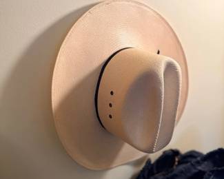 Cream straw cowboy hat