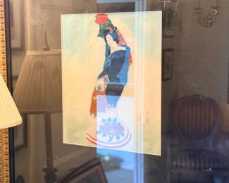 Framed Southwestern figure art print