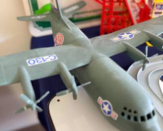 Model military C-130 airplane