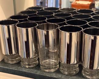 Mid-century smoked glass tumblers