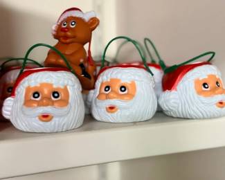 Santa head Christmas ornaments