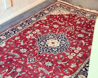 Red Oriental area rug