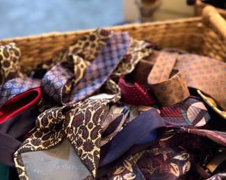 Basket of men's neckties