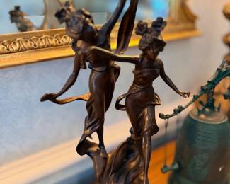 Bronze Art Nouveau dancing figures sculpture