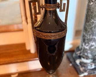 Neoclassical brass-mounted urn vase