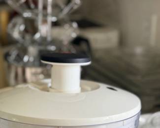 Salad spinner and stemware rack
