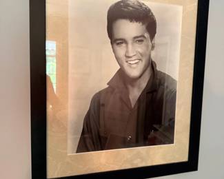 Framed Elvis Presley photograph print