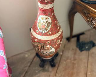 Asian porcelain vase with figural scenes