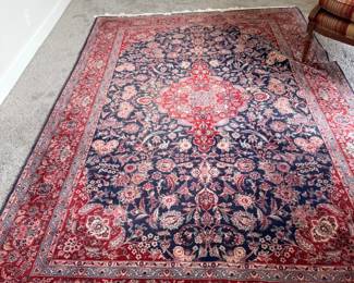 Persian-style wool area rug