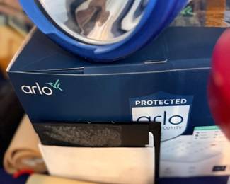 Arlo security camera system, boxed