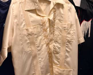 Vintage cream embroidered blouse