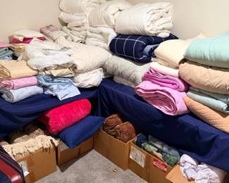 Linens, blankets and towels