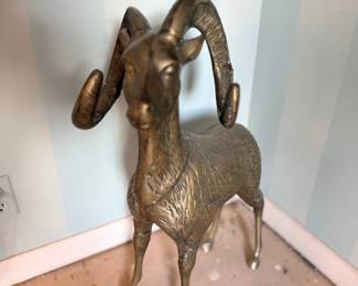 Brass ram figurine