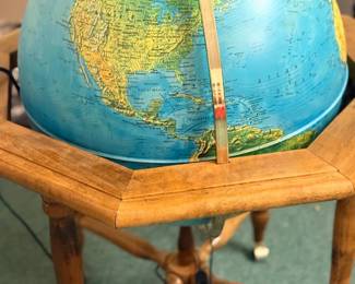 Vintage world globe on stand