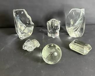 Assorted Decorative Crystal Objects  Tiffany  Baccarat