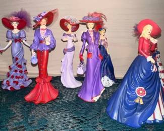 Thomas Kinkade Hamilton Collection Figurines Freedom  Style Collection Set