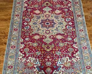 Large Vintage Persian Style Area Rug with Elaborate Medallion and Floral Scrollwork