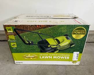 Sunjoe 28V 14in Cordless Lawn Mower  Brand New In Box