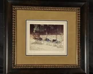 No Exit, Paris Framed Art Print Signed by Alan Klotz, Matted 23.5x22in