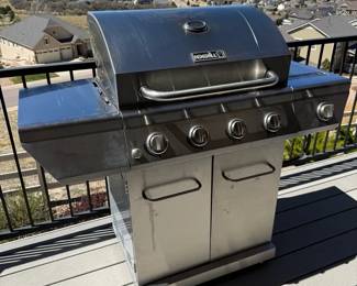 Nexgrill 5Burner Stainless Steel Gas Grill with Side Shelves and Propane Tank