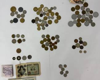 World Coin  Currency Lot Mixed Countries Europe Asia Australia Silver Notes Tokens