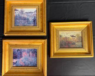 Claude Monet Framed Print Set Impressionist Garden Scenes