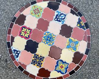 Round Mosaiac Outdoor Table