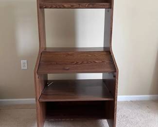 Vintage Computer Desk W Shelf
