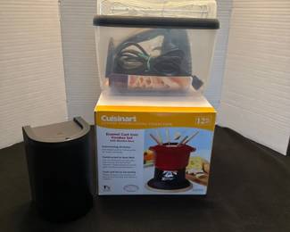Cuisinart Fondue Set, Food Network Electric Mixer Set And A Keurig Cup Container