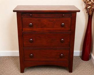 Set or 2 solid wood nightstands in very good condition. Cherry finish with spacious storage drawers.  $160 OBO for both