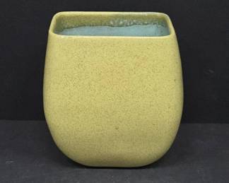 Glidden Pottery Vase, Green Matte Glaze