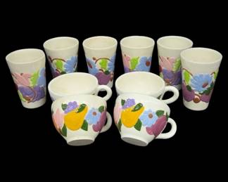 Hand-Painted Ceramic Tumblers and Teacups